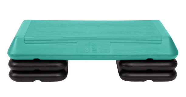 The Step Original Circuit Size Aerobic Platform, Nonslip Platform With Four Black Risers