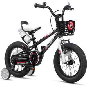 Glerc Rover Kids Bike, 12-18 Inch Boys Bike for 2-9 Years Old Children, Kids Bicycle with Water Bottle & Basket & Training Wheels, Multiple Colors, 14 Inch
