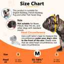 BARKLESS Short Snout Dog Muzzle, Soft Silicone Flat Faced Muzzle for French Bulldog Shih Tzu and Pug for Biting Chewing Licking and Grooming, Allows Panting (Orange, M（Head 15-16½"）)
