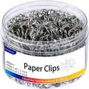 Shiny Silver Jumbo Paper Clips, 1.3 Inch (33mm) & 2 Inch (50mm), 400pcs for Office, School & Home Document Organizing
