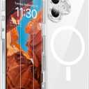 SPIDERCASE for iPhone 17 Case, Magnetic Clear Case with 2PCS Tempered Glass Screen Protector Slim Phone Case for iPhone 17 6.3'', Clear