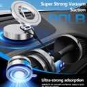 CloudValley Magnetic Car Phone Holder - Vacuum Suction Cup Phone Mount 360 Adjustable, Durable Metal Stand for iPhone & Android, Portable Magnetic Holder for Dashboard/Windshield/Gym Mirror (Silver)