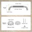 12 Inch Anti Slip Shower Grab Bar, YuanDe Chrome Finish Stainless Steel Bath Grab Bar, Knurled Bathroom Safety Rail, Shower Handrail Support, Handicap Elderly Injury Senior Balance Assist Handles