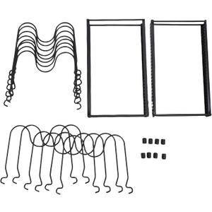 Yosoo Adjustable Divider Pot Lid Organizer, Heavy Duty Iron Pot Rack Holder for Kitchen, Expandable Storage Box or 2 Separate Lid Stands, Pantry Organization, Non Slip Pad Included (Black)