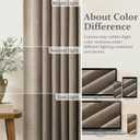 Extra Long 132 Inch Semi Sheer Dark Flax Curtains for Living Room, Memory Trained Pinch Pleated Natural Linen Light Filtering Floor Length 11 FT Large Curtain Brown Rustic Window Drapes 2 Panels Set