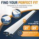 Lindas Essentials Silicone Stove Gap Covers (2 Pack), Heat Resistant Oven Gap Filler Seals Gaps Between Stovetop and Counter, Easy to Clean Stove Gap Guard (30 Inches, White)