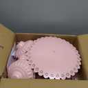 Set of 9 Cake Stands Metal Cupcake Stand Set Multiple Styles Candy Fruit Display Tower Dessert Plate Cake Serving Tray for Birthday Party Wedding Anniversary Baby Shower Engagement (Pink)