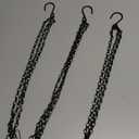Benvo 16 inch Long Hanging Plant Chains Flower Pot Hangers with Clips and Hooks 3 Point Replacement Chain Holders for Baskets Bird Feeders Planters and Other Ornaments (Pack of 3, Black)
