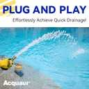 Acquaer 1HP Sump Pump, 4345GPH Submersible Water Pump for Water Removal in Hot Tubs, Pools, Basements, and Garden Ponds