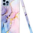 luolnh Compatible with iPhone 11 Pro Case for Girl Women,Gold Glitter Sparkle Marble Cute Design Shockproof Soft Silicone Rubber TPU Bumper Cover Skin Phone Case(Light Pink/Blue)