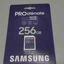 Samsung PRO Ultimate Full Size 256GB SDXC Memory Card, Up to 200 MB/s, 4K UHD, UHS-I, C10, U3, V30, A2, for DSLR, Mirrorless Cameras, PCs, MB-SY256S/AM
