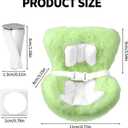 2 x Doll Car Seat, Cute Car Sofa Chair with Soft Furry Cushions Air Vent Clip and Desktop Display Ornament Accessories and Gifts for Blind Box Doll Stuff Fans Collectors (Green)