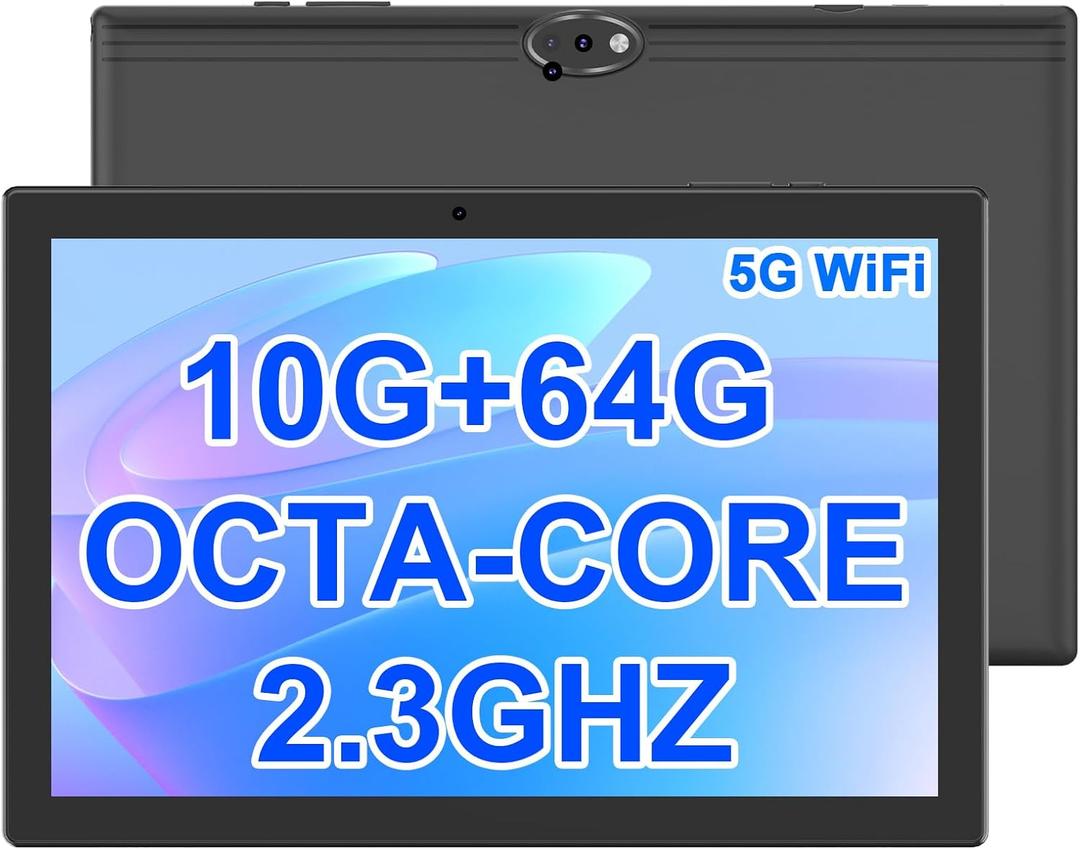 10.1Inch MTK8768 Octa-core 2.3GHZ Tablet RAM 10GB(4+6Expand)+64GB ROM IPS800*1280 Screen,6000mAh Battery, Black