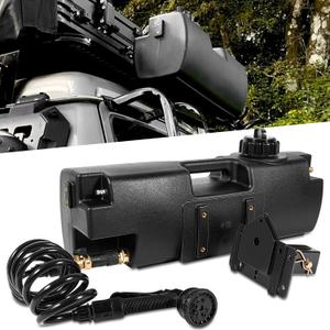 4.0 Gallon Self-Pressurized Water Tank, Portable Camping Shower Water Storage with Spray Hose Bumper Mount or Bed Mount for Pick-up Trucks & Off-Road Vehicles Outdoor Activities Water Supply