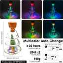 Glass Bottle Christmas Tree Night Light with Multicolored LED Lights - 5" H Tabletop Holiday Nostalgic Decorative Vintage Night Light for Girl Boys Kids Gift Bedroom Reading Room Holiday Party Decor