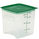 Cambro Food Storage Container (Microwave Safe and BPA-Free) - 4 QT (Quart) Square Food Storage Container (1 pack), 7.5 inches x 7.5 inches
