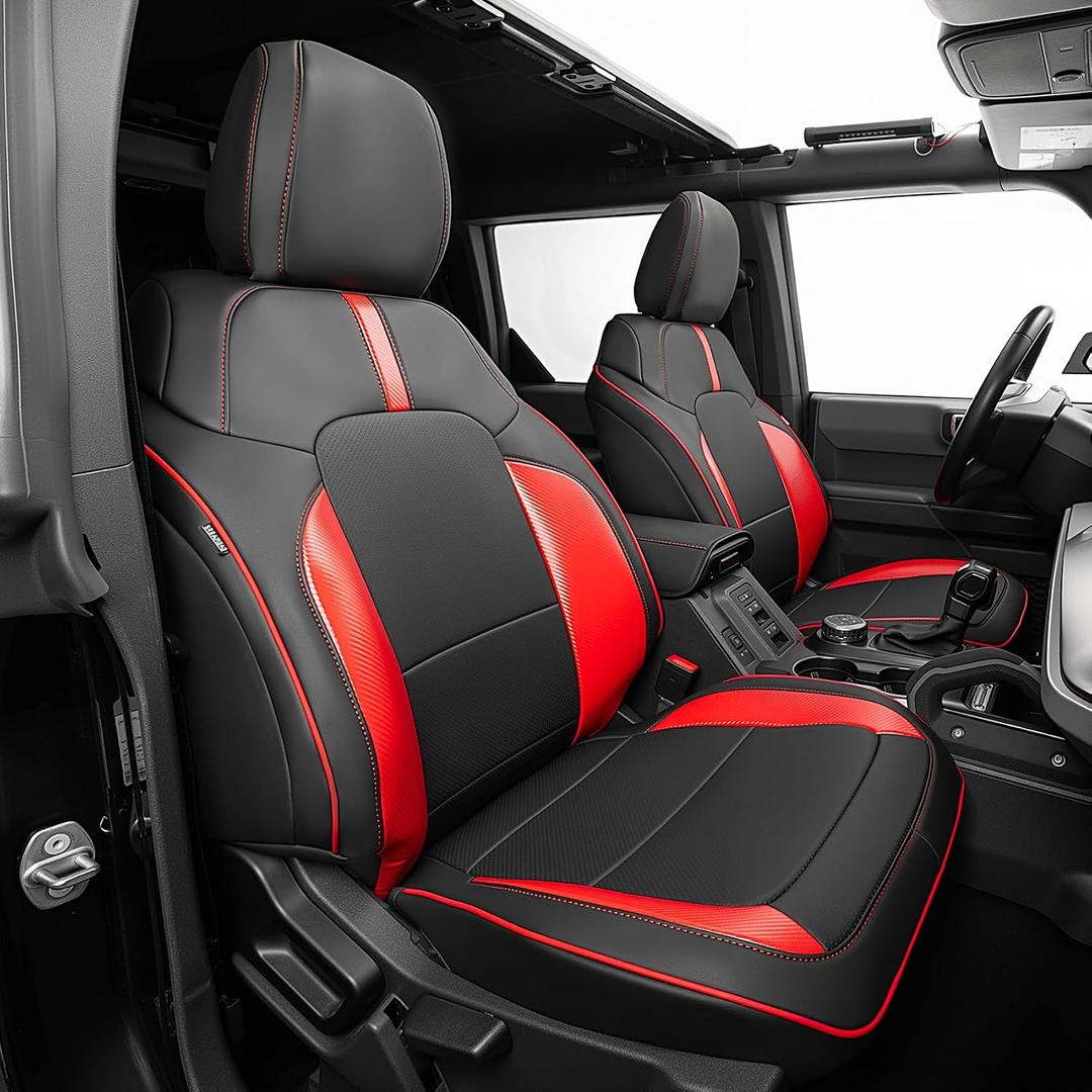 Car Seat Covers for 2021-2026 Ford Bronco 4Door,Waterproof Leather Full Set