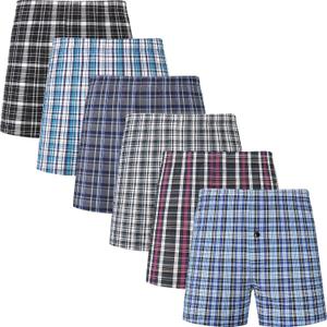 JupiterSecret Men's Underwear Woven Boxers for Men Pack Cotton Boxer Shorts Elastic Waistband (3X-Large)