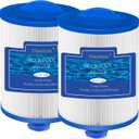 6CH-940 Spa Filter Replaces for PWW50P3(1 1/2" Coarse Thread), 817-0050, Filbur FC-0359, 25252, 03FIL1400, Waterway Front Access Skimmer, Screw in SAE Thread Filter 2 Pack Hot Tub Filter