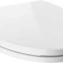 Delta Faucet Morgan Elongated Slow-Close White Toilet Seat with Non-Slip Seat Bumpers, White 811903-WH
