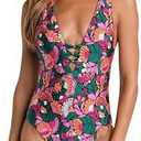 Sunshine 79 Women's Plunge Mio One Piece Swimsuit, (X-Small)