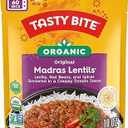 Tasty Bite Organic Madras Lentils, 10 Ounce, Pack of 6, Ready to Eat, Microwavable Entree, Vegetarian, BB Date 31 2027