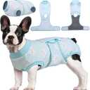Kuoser Recovery Suit for Dogs Cats After Surgery, Professional Pet Recovery Shirt Dog Abdominal Wounds Bandages, Substitute E-Collar & Cone,Prevent Licking Dog Onesies Pet Surgery Recovery Suit, Small (Back:11.4-13.4'', Weight:7-15 Lb), Star