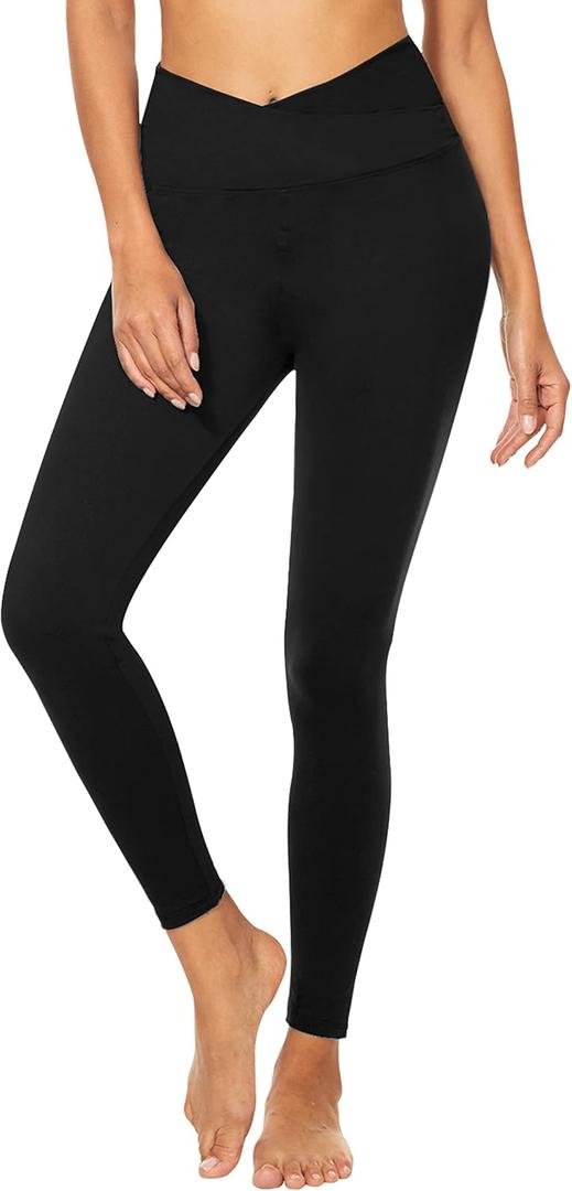 FULLSOFT Buttery Soft Leggings for Women - High Waisted Tummy Control No See Through Workout Yoga Cycling Tights Pants (Black, M)
