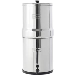 Big Berkey Gravity-Fed Stainless Steel Countertop Water Filter System 2.25 Gallon with 2 Authentic Black Berkey Elements BB9-2 Filters