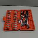 Egofine 46 Pieces 1/4 inch Drive Socket Ratchet Wrench Set, with Bit Socket Set Metric and Extension Bar for Auto Repairing and Household, with Storage Case