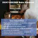 DG47-00038B Bake Element, compatible With Samsung range/stove/oven, Replaces part PD00025540, DG47-00038A, 3015238, AP5623199, EAP4240837, PS4240837