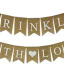 Sprinkled With Love Burlap Banner for Baby Shower Decorations