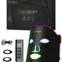 EVFOFO Led Face Mask Light Therapy, Red Light Therapy for Face, 7-1 Colors LED Facial Skin Care Mask, Black