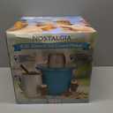 Nostalgia Electric Ice Cream Maker - Old Fashioned Soft Serve Ice Cream Machine Makes Frozen Yogurt or Gelato in Minutes - Fun Kitchen Appliance - Blue - 4 Quart