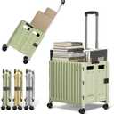 Heavy Duty Rolling Cart for StairsCollapsible Utility Crate with Wheels & Handle Foldable Tote Box for Toolbox Trade Show Supplies Teachers TODAYGO Mobile Storage Cart with Lid