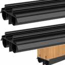 Exterior Door Sweep [2 Pack] 36 Inch Kerf Weather Stripping with Dual Air Tube Seal & Vinyl Fins | Under Door Bottom Seal Strip for Exterior Doors with Kerf Track | Quiet & Tight Fit