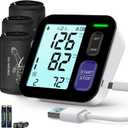 Blood Pressure Machine Upper Arm, 3 Size Cuffs, S, M/L and XL, Small 7"-9", Medium/Large 9"-17" and Extra Large X-Large Cuff 13"-21", Accurate Automatic Digital BP Monitor Home Use, Large Backlit LCD