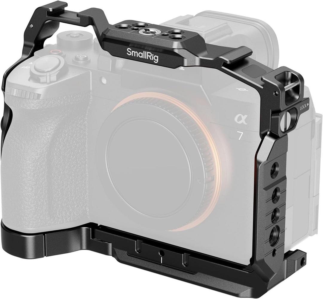 SmallRig A7 V / A7R V / A7 IV HawkLock Quick Release Full Cage for Sony Alpha 7 V/Alpha 7R V/Alpha 7 IV Camera