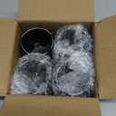 Golf Cart SS Wheel Center Cap Cover, ITP Push in Style Wheel Hub Caps for EZGO Club Car Yamaha and Other Models 8,10,12,14 inch Wheel,4 PCS (Gloss Black with Blue SS)