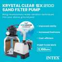 INTEX 2,100 GPH Krystal Clear Sand Filter Pump for Above Ground Pools, Swimming Pool Pump with Automatic Timer - Improved Circulation, Filtration, & Clarity