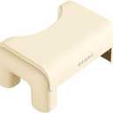 Toilet Squatting Stool,6.5 Inch Bathroom Foot Riser,Portable Step Stool For Adults(Cream White)