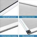 Expandable Window Screen, 2 Pack Adjustable Window Screen (15" H x 21" - 40" W) - Medium Replacement Window Screens with Frame, Durable Replacement Screen for Window