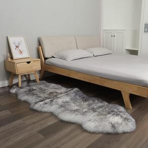 Fluffy Genuine Sheepskin Rug, Fuzzy Shaggy Fur Area Rug for Soft Fur Pray Pup Carpet, Chair Sofa Cover, Bedroom, Living Room, Double Pelt (Wolf Tipped, 2x6ft)