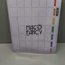 Mag-Fancy Dry Erase Calendar Kit- Magnetic Calendar for Refrigerator - Monthly Fridge Calendar Whiteboard with Extra-Thick Magnet Included 5 Marker & Eraser