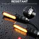 Benlari 4PCS Flowing LED Motorcycle Turn Signals 12V Super Bright Universal Sequential Front Rear Turn Signal Lights Waterproof IP67 Compatible with Harley Honda Yamaha Triumph (2 PACK)