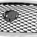 Chrome Front Grille Compatible with 2014-2017 Infiniti Q50 w/o Front View Camera, ABS Replacement Bumper Grill for IN1200118 62310-4HB1B