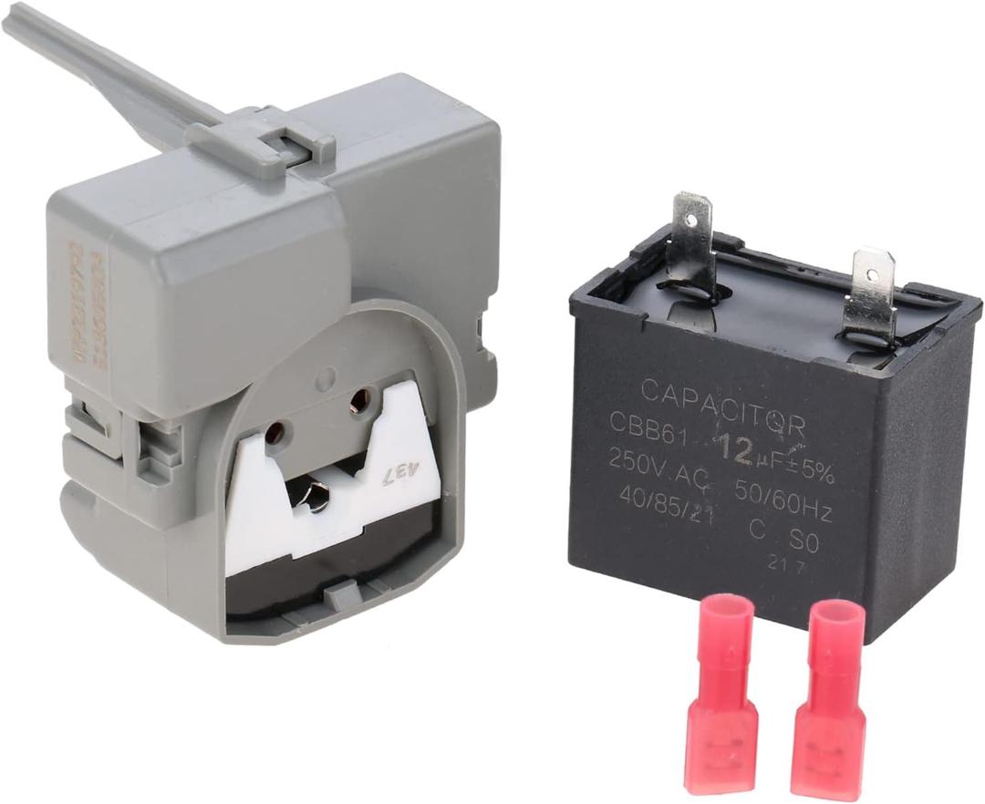 W10197428 W10189190 TSD2 Refrigerator Start Device Compressor Run Capacitor W10662129 Fit for Whirlpool Kenmore Refrigerator Freezer,241527803 241941003 2255198,12vf-AMI PARTS