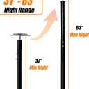 2 Pack Heavy Duty Floor Jack Post 31" to 63" Adjustable Support Pole Jack | 18,000 lbs Load Capacity | Basement Jack for Leveling, Foundation Repair, Crawl Space & Deck Support | Swivel Top Plate