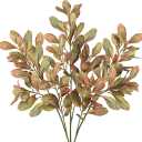 3PCS Artificial Greenery Stems 31.5 Inch Fall Faux Branches for Vase Fake Pittosporum Tobira Leaves Branches Long Stems Plants Leaf Bushes for DIY Floral Arrangement Bouquets Party Home Decor Yellow