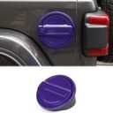 For JL Fuel Filler Door Gas Tank Cap Cover Fit for 2018-2026 Jeep Wrangler JL & Unlimited Sport Rubicon Sahara 2/4 Door, Aluminum Fuel Door Exterior Accessories(Purple)